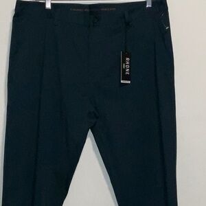 RHONE COMMUTER SLIM GOLF DARK GREEN CHINO PANTS FLEX KNIT MEDIA POCKET 40x29 NWT